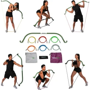 Portable Home Gym Resistance Bands and Bar System